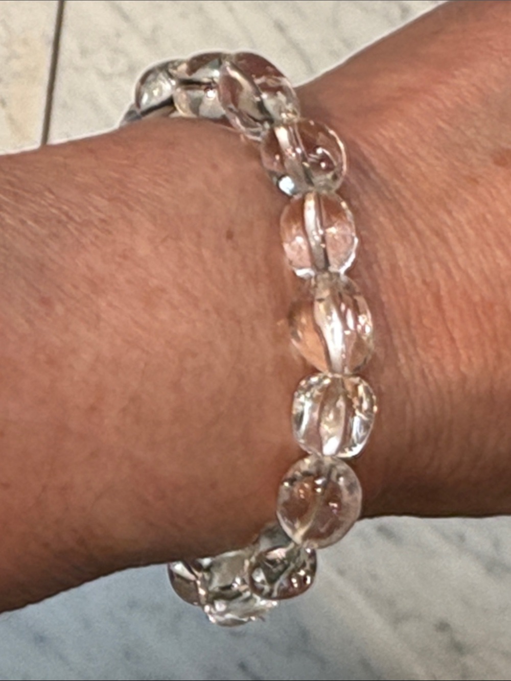 Clear Bead Stretch Bracelet - Women Jewelry